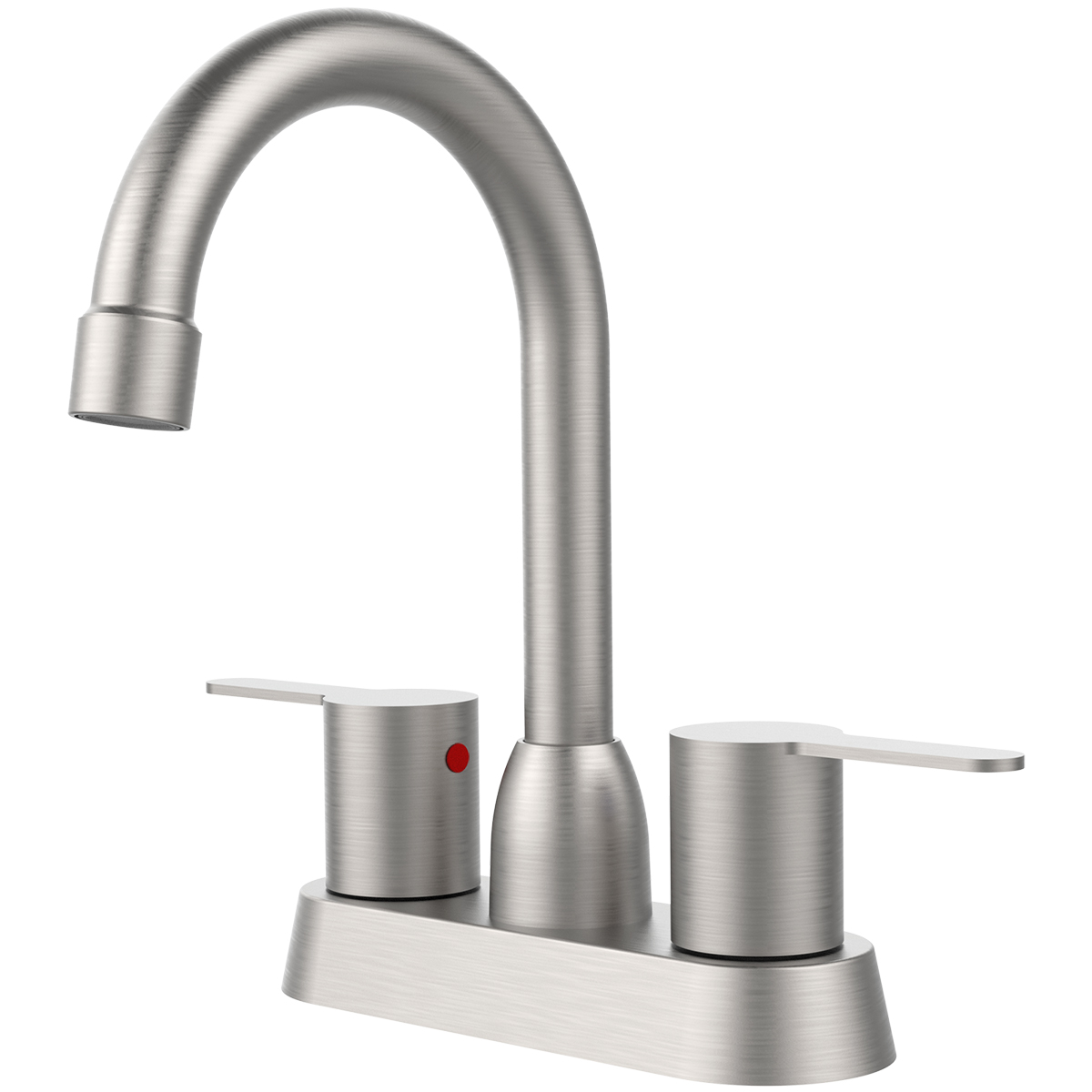 2 Handles Bathroom Sink Faucet, Brushed Nickel Centerset RV Bathroom Faucets for 2/3 Hole