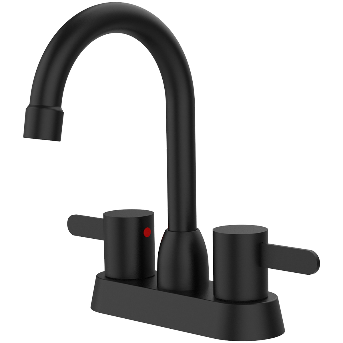 2 Handles Bathroom Sink Faucet, Matte Black Centerset RV Bathroom Faucets for 2/3 Hole