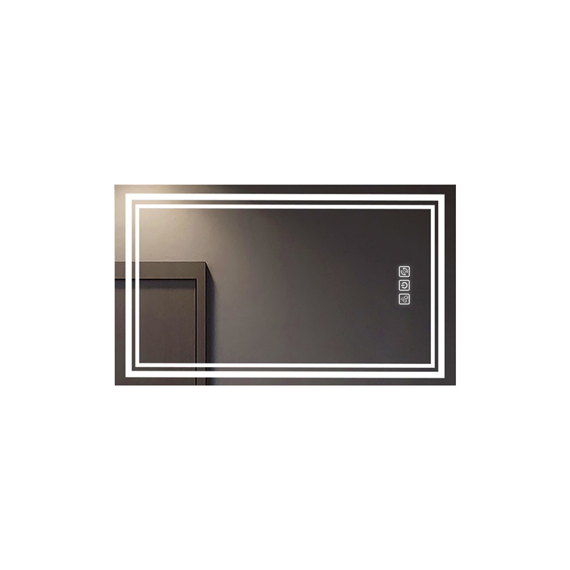 Bathroom Mirror 40" x 24" Front and Backlight, 5 Mins Defog, 5MM Full HD Reflected Wall Mounted Vanity Mirror, 3 Colors Stepless Dimmable, CRI90+, Memory Function (Plug-in/Hardwire)