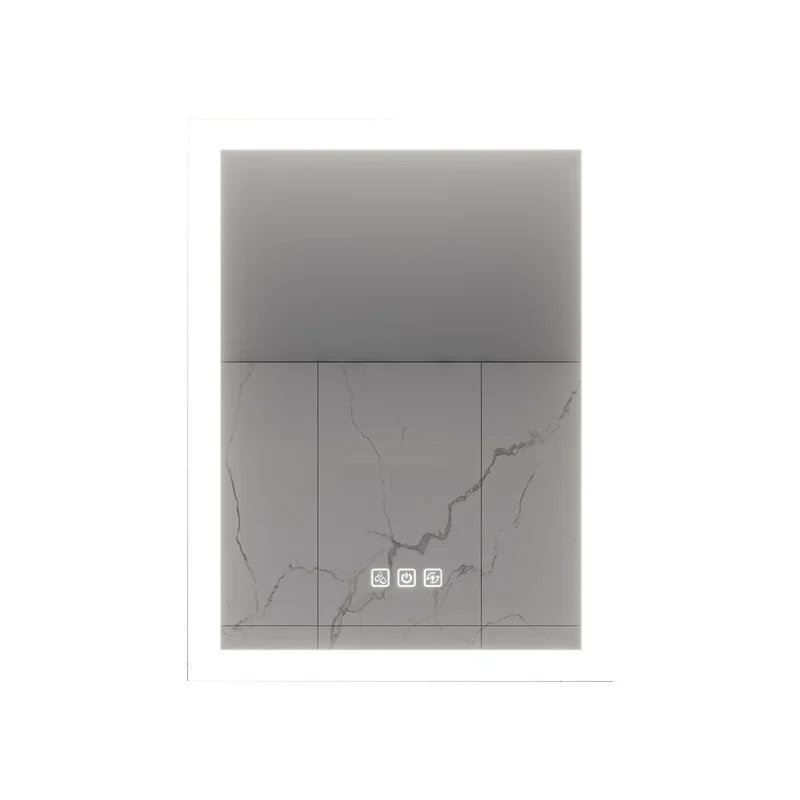 Bright LED Bathroom Mirror 32" x 24" Front Side Light, 5 Mins Defog, Full HD Reflected, 3 Colors Dimmable, Wall Mounted