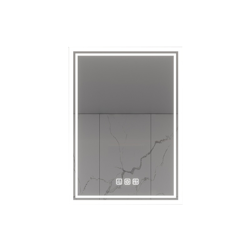 Bright LED Bathroom Mirror 32" x 24" Front Light, 5 Mins Defog, Full HD Reflected, 3 Colors Dimmable, Wall Mounted