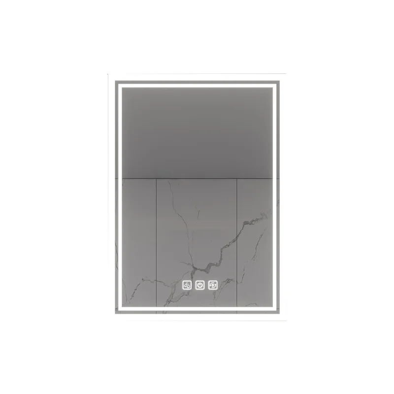 Bright LED Bathroom Mirror 32" x 24" Front Light, 5 Mins Defog, Full HD Reflected, 3 Colors Dimmable, Wall Mounted