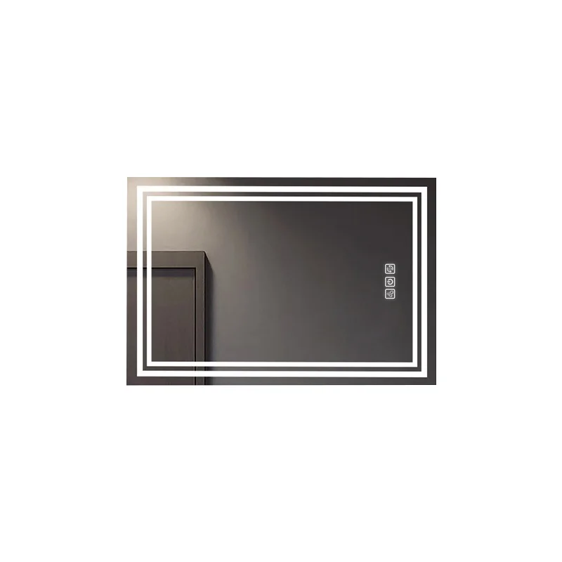 LED Bathroom Mirror 40" x 32" Front and Backlight, 5 Mins Defog, 5MM Full HD Reflected Wall Mounted Vanity Mirror, 3 Colors Stepless Dimmable, CRI90+, Memory Function (Plug-in/Hardwire)LED