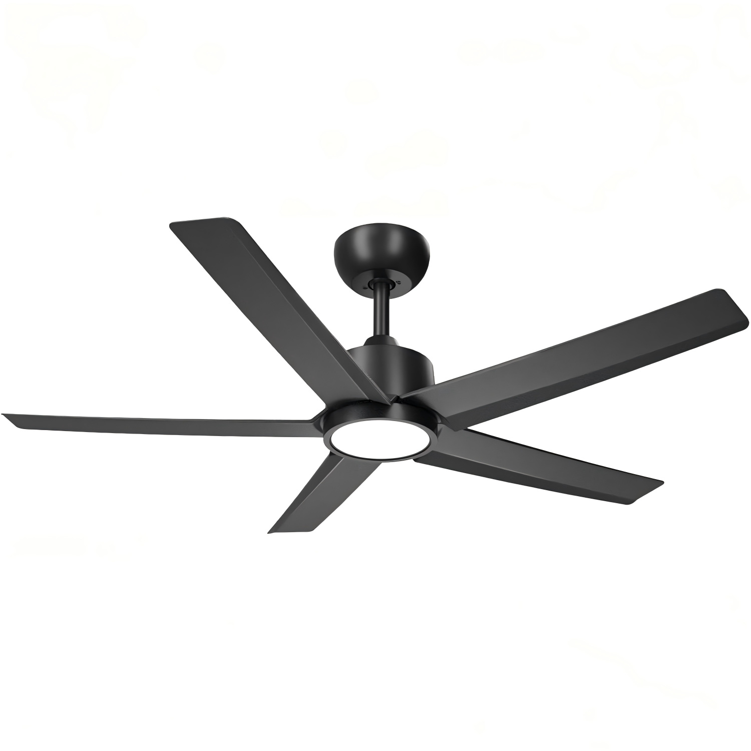 44 inch Ceiling Fans with Lights, Large Air Volume Ceiling Fans with Reversible Quiet DC Motor and Remote, 5D-W5