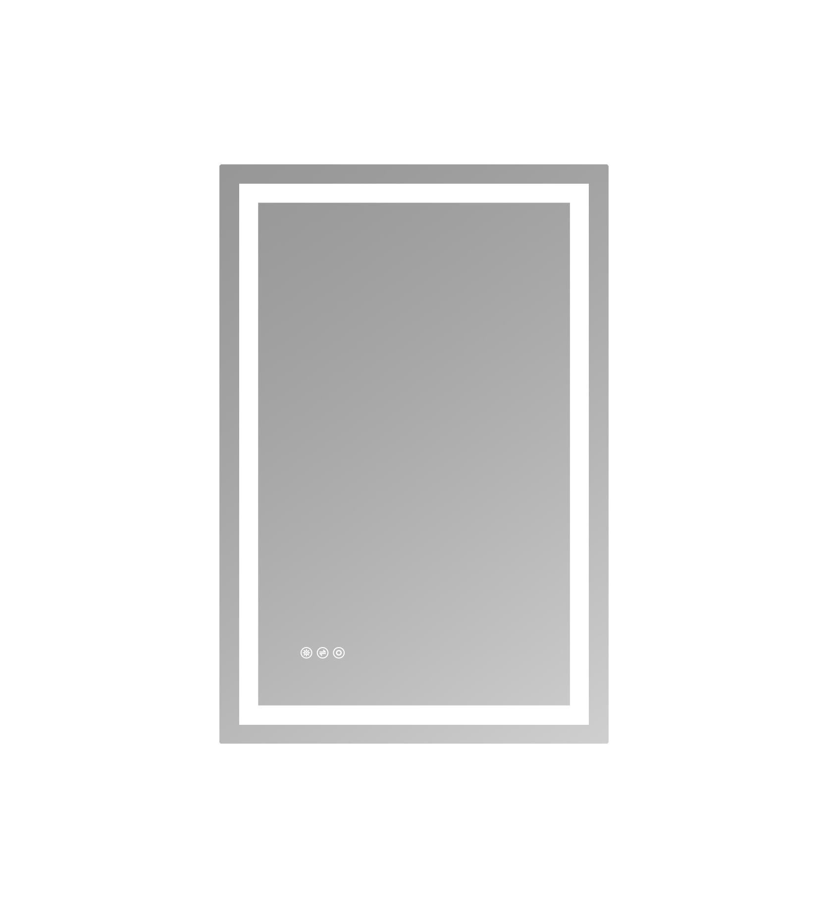 24"x36" LED Bathroom Mirror, Front-Lit and Back-Lit, Light Srtip Unseen When Turned Off, Color Tem Adjustable, Stepless Dimmable, 3 Colors CRI90+, Brightness Memory, Shatter-Proof,Anti-fog LED Vanity Mirror, Easy Installation,IP44 Waterproof, LM27-AL-2436