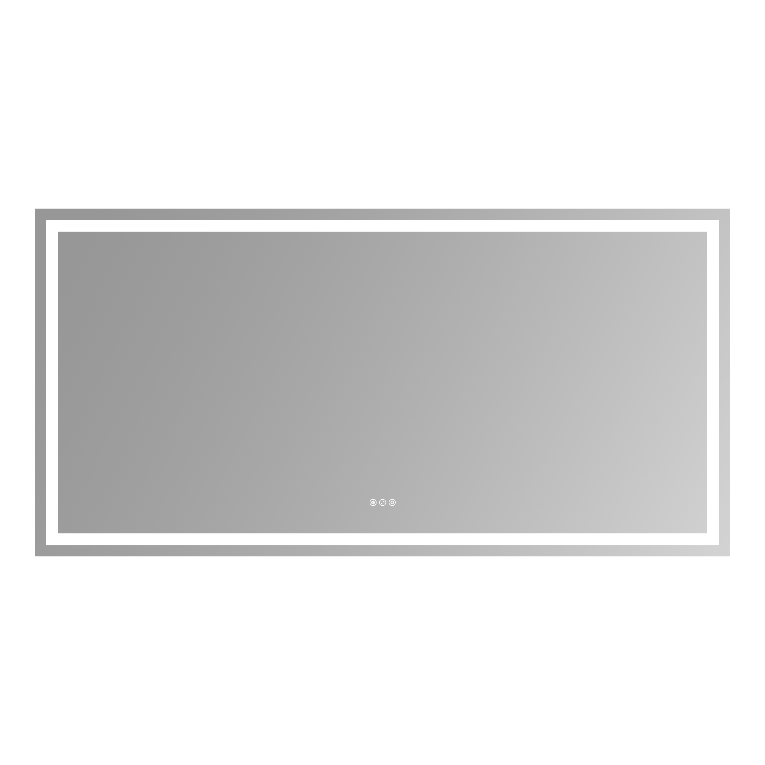 72"x36" LED Bathroom Mirror, Front-Lit and Back-Lit, Light Srtip Unseen When Turned Off, Color Tem Adjustable, Stepless Dimmable, 3 Colors CRI90+, Brightness Memory, Shatter-Proof,Anti-fog LED Vanity Mirror, Easy Installation,IP44 Waterproof, LM27-AL-2028