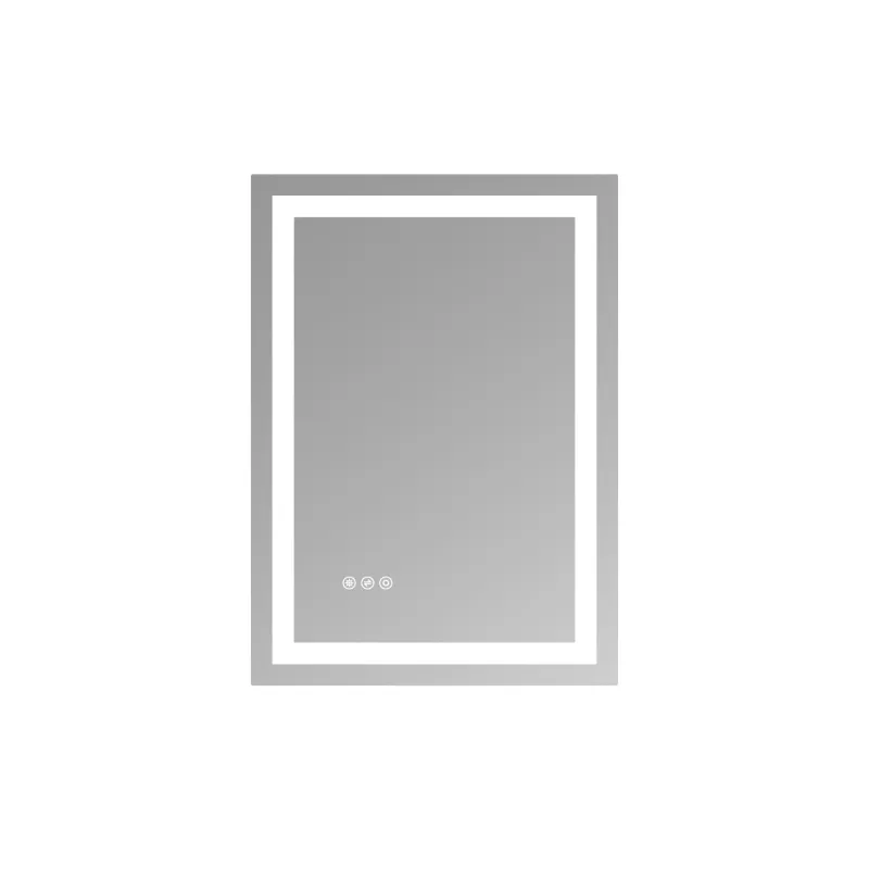 20"x28" LED Bathroom Mirror, Front-Lit and Back-Lit, Light Srtip Unseen When Turned Off, Color Tem Adjustable, Stepless Dimmable, 3 Colors CRI90+, Brightness Memory, Shatter-Proof,Anti-fog LED Vanity Mirror, Easy Installation,IP44 Waterproof, LM27-AL-2028