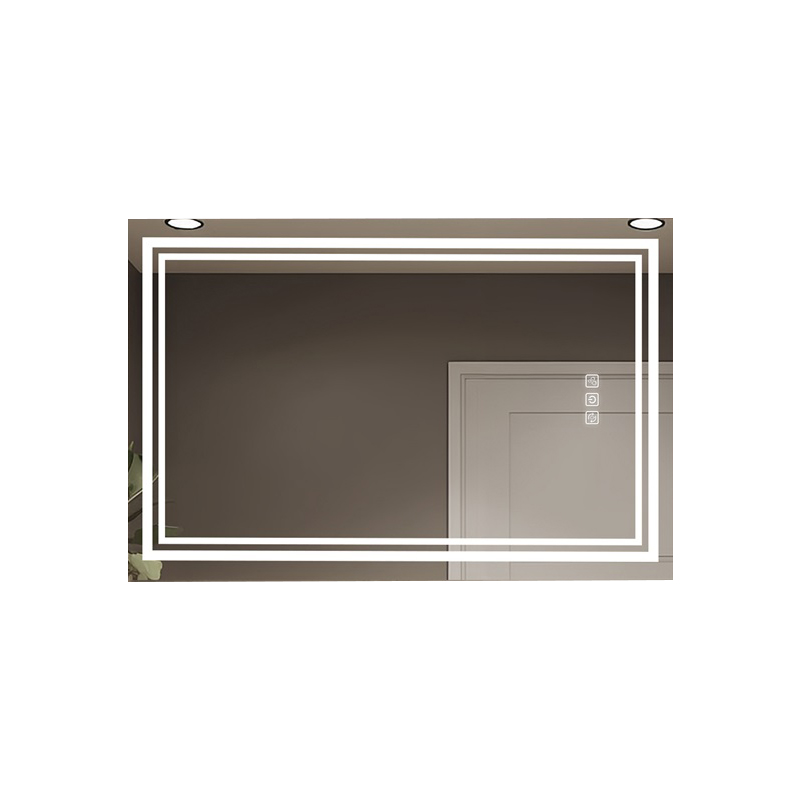 Bright LED Bathroom Mirror 48" x 36" Front Light, 5 Mins Defog, Full HD Reflected, 3 Colors Dimmable, Wall Mounted