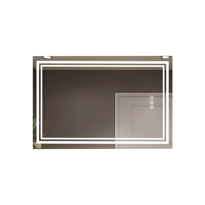 Bright LED Bathroom Mirror 48" x 36" Front Light, 5 Mins Defog, Full HD Reflected, 3 Colors Dimmable, Wall Mounted