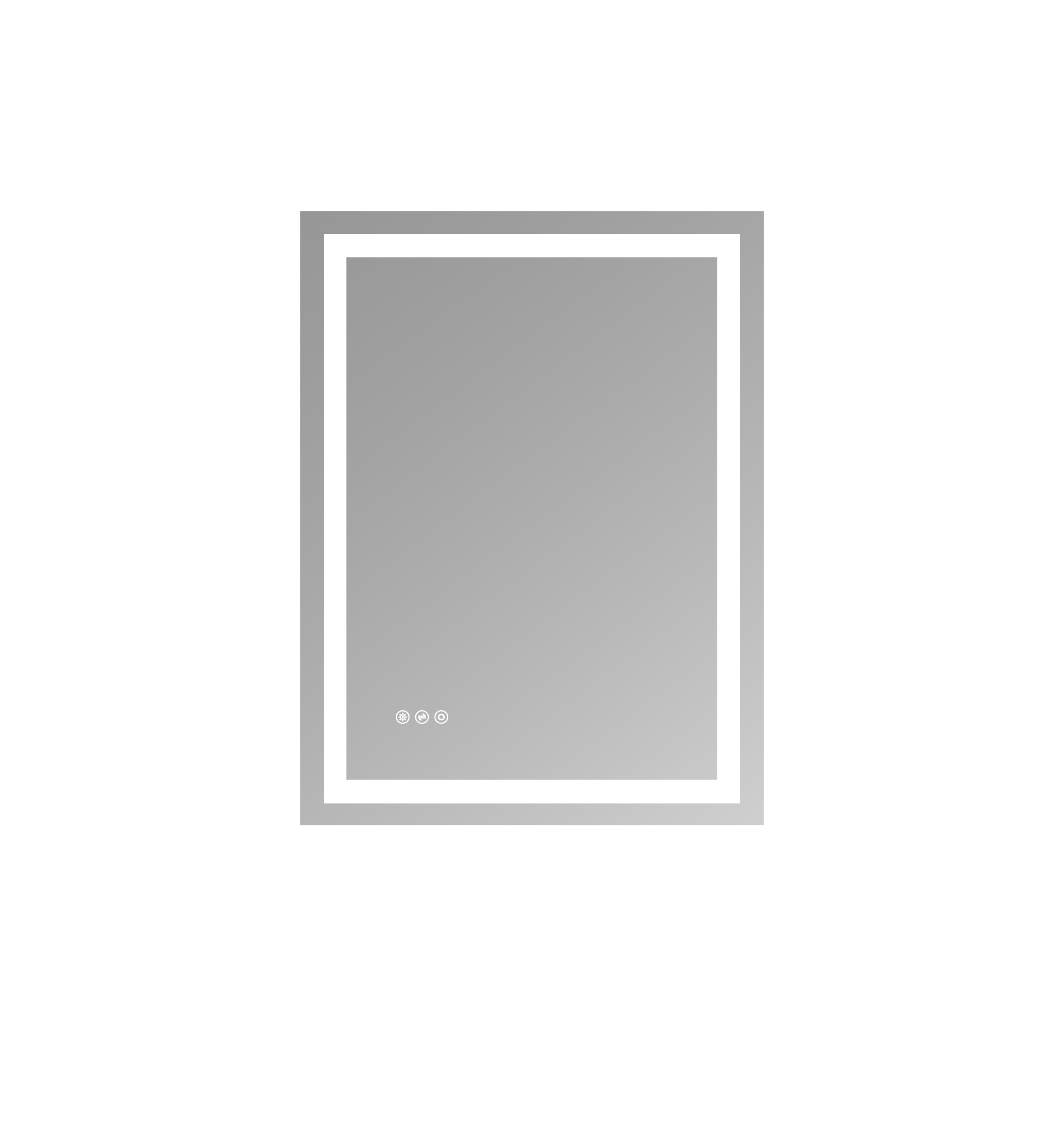 24"x32" LED Bathroom Mirror, Front-Lit and Back-Lit, Light Srtip Unseen When Turned Off, Color Tem Adjustable, Stepless Dimmable, 3 Colors CRI90+, Brightness Memory, Shatter-Proof,Anti-fog LED Vanity Mirror, Easy Installation,IP44 Waterproof, LM27-AL-2028