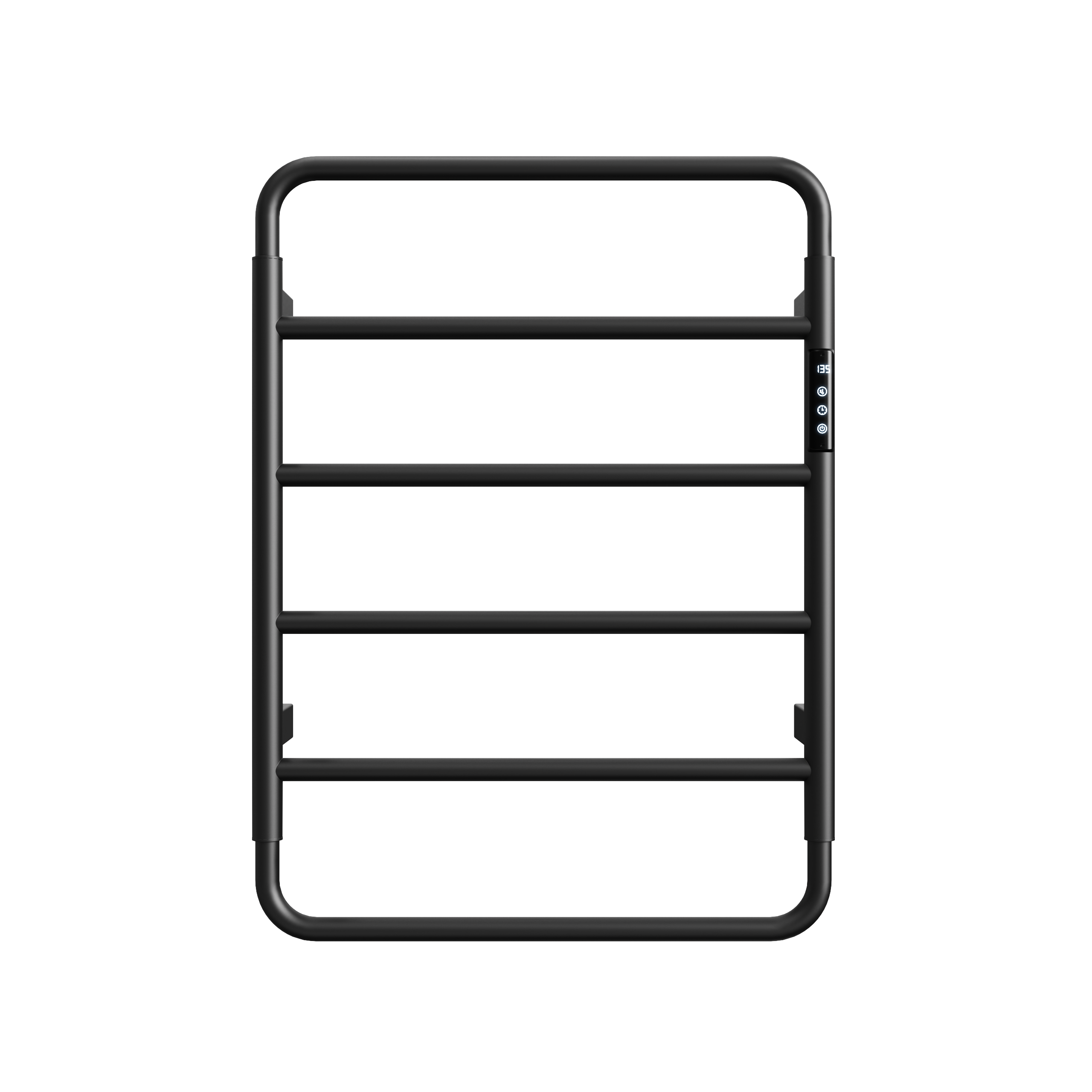 18.7" Heated Towel Rack for Bathroom,Wall Mounted with Intelligent Touch Screen Timer, 6-Bar Towel Warmer, 304 Stainless Steel Polished, Plug-in/Hard-Wired