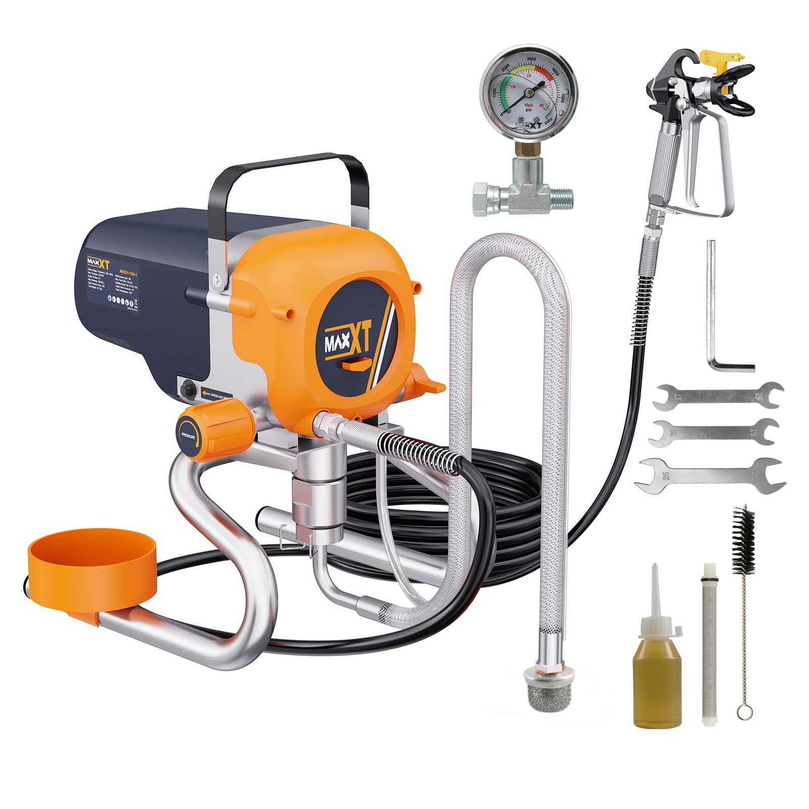 Airless Paint Sprayers, 3300PSI Motorized Paint Sprayer with Stand, High Efficiency Spray Paint Machine for Home, Outdoor DIY Handyman Shed Garage House Painting Deck Shed Fence Furniture