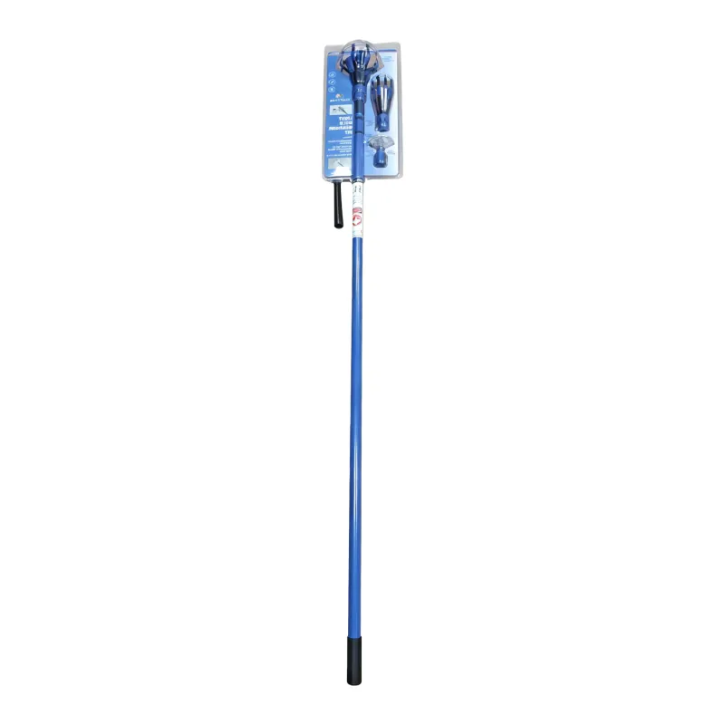 Bulb Changer Kit with 11 FT Pole, Lightweight High Ceiling Bulb Remover Tool, Dual Gripper Heads for Standard Light Bulbs, Blue