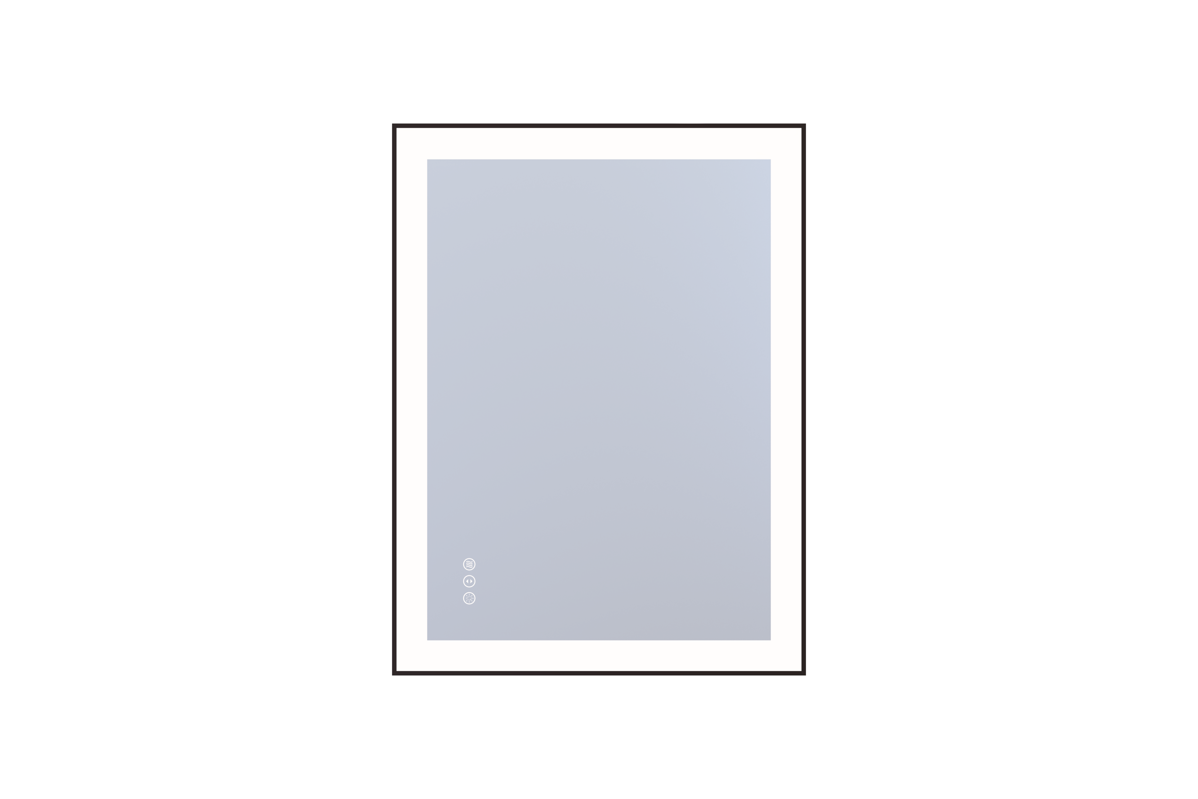 24x32 Inch Rounded Rectangle Wall Mirror, Modern Aluminum Frame LED Bathroom Mirror, Anti-Fog Distortion Free Stepless Dimming 3 Color Temperature Vanity Mirror