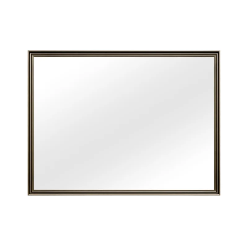 30x40 Inch Rectangle Wall Mirror, Vintage Black Polystyrene Frame Bathroom Mirror, Distortion Free Tempered Safety Glass Anti-Desilvering Mold-Free Vanity Mirror