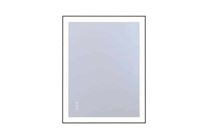 28x36 Inch Rounded Rectangle Wall Mirror, Modern Aluminum Frame LED Bathroom Mirror, Anti-Fog Distortion Free Stepless Dimming 3 Color Temperature Vanity Mirror