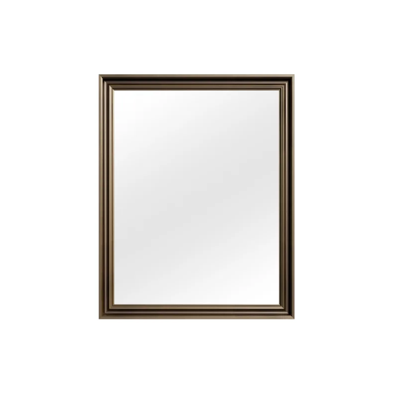 16x20 Inch Rectangle Wall Mirror, Vintage Black Polystyrene Frame Bathroom Mirror, Distortion Free Tempered Safety Glass Anti-Desilvering Mold-Free Vanity Mirror
