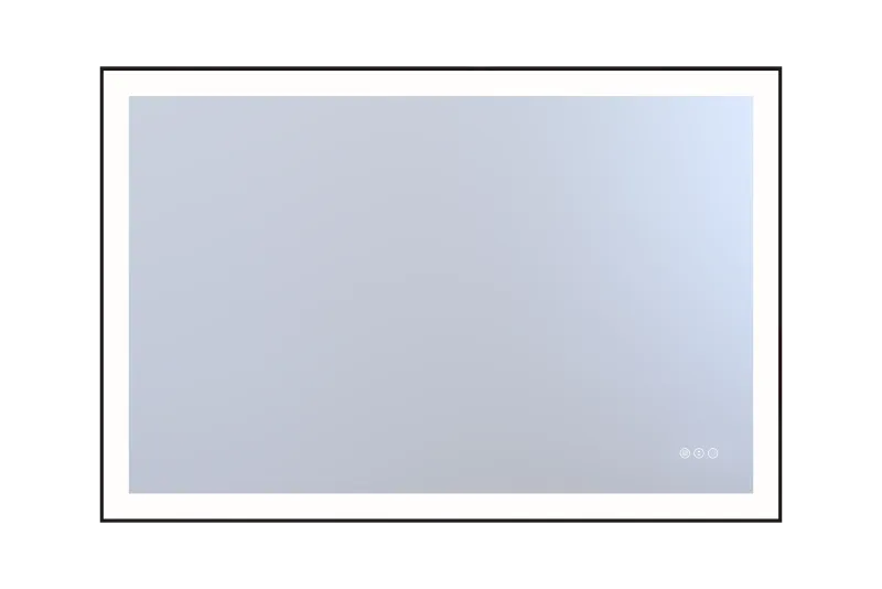 32x48 Inch Rounded Rectangle Wall Mirror, Modern Aluminum Frame LED Bathroom Mirror, Anti-Fog Distortion Free Stepless Dimming 3 Color Temperature Vanity Mirror
