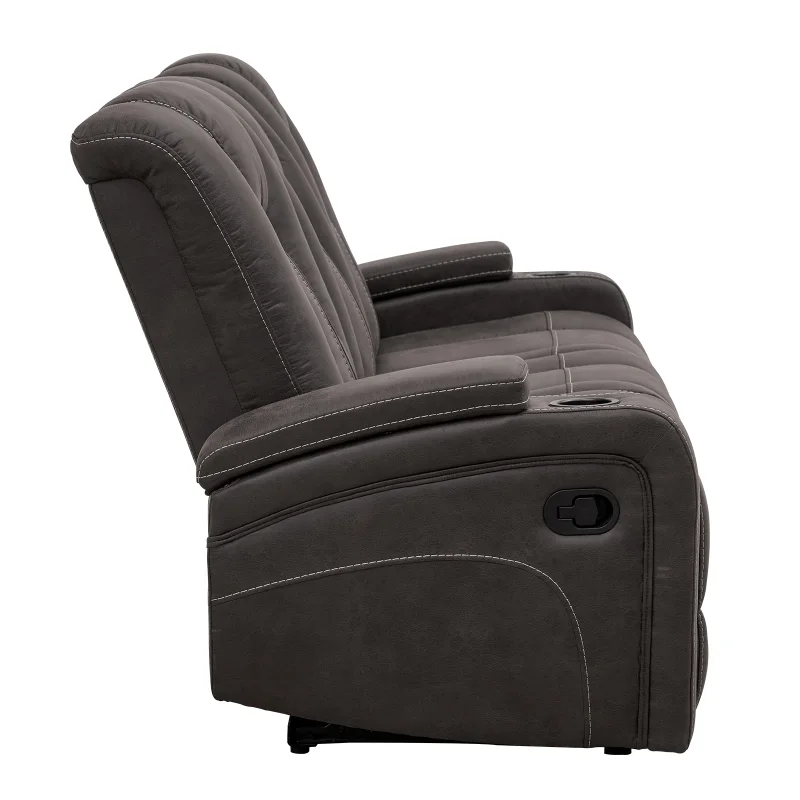 83" Wide Faux Leather Manual Reclining Sofa