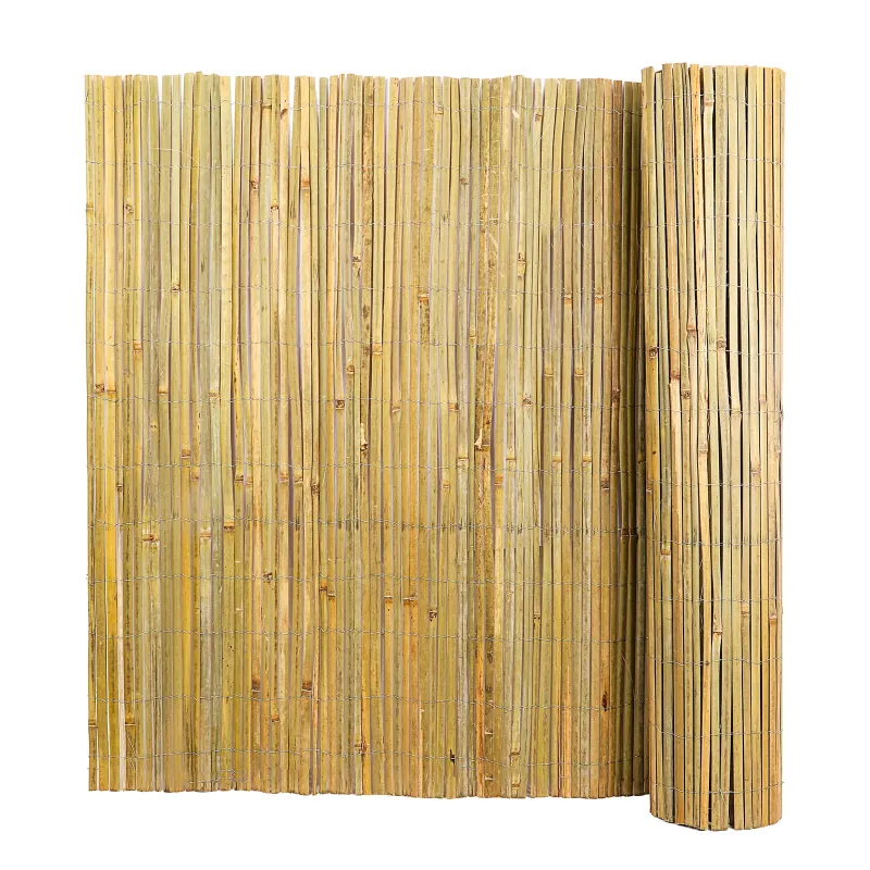 Bamboo Privacy Fence Roll 6FTx 10FT, Natural Bamboo Slat Screening Panels for Outdoor Garden, Yard, Patio, Balcony Privacy Screen