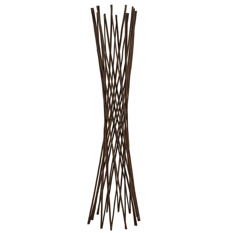 4FT Willow Funnel Trellis, 48" H x 13" W Natural Willow Plant Support Tower, Expandable Garden Trellis for Climbing Plants, Vines, Peas, Beans, Flowers and Potted Plants 
