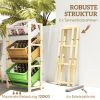 Getränkekistenregal für 3 Getränkekisten Getränkeregal Holz Kistenregal mit 3 Ebenen 56 x 32 x 112 cm Naturholz