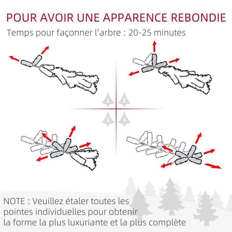 HOMCOM 6.5FT Tall Pencil Slim Artificial Christmas Tree with Realistic Branches, Tip Count and Pine Cones, Pine Needles Tree, Xmas Decoration, Green