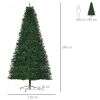 HOMCOM Sapin de Noël Artificiel 240H cm 1499 Branches épines Imitation Nordmann Grand réalisme Vert