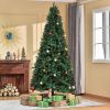 HOMCOM Sapin de Noël Artificiel 240H cm 1499 Branches épines Imitation Nordmann Grand réalisme Vert