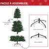 HOMCOM Sapin de Noël Artificiel 240H cm 1499 Branches épines Imitation Nordmann Grand réalisme Vert