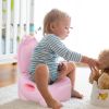  Portable Baby Potty Kids Children Training Toilet Chair Toddler Trainer Stool with Cushion 6 Months - 2 Years Pink
