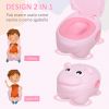 Portable Baby Potty Kids Children Training Toilet Chair Toddler Trainer Stool with Cushion 6 Months - 2 Years Pink
