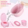  Portable Baby Potty Kids Children Training Toilet Chair Toddler Trainer Stool with Cushion 6 Months - 2 Years Pink