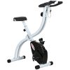 Cyclette Magnetica Pieghevole a 8 Livelli di Resistenza con Seduta Regolabile, in Acciaio, 97x43x110 cm, Nero