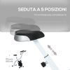 Cyclette Magnetica Pieghevole a 8 Livelli di Resistenza con Seduta Regolabile, in Acciaio, 97x43x110 cm, Nero