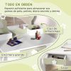 Kids Vanity Table with Mirror and Stool, Drawer, Storage Boxes, Flower Design, for Ages 3-6 Years - White