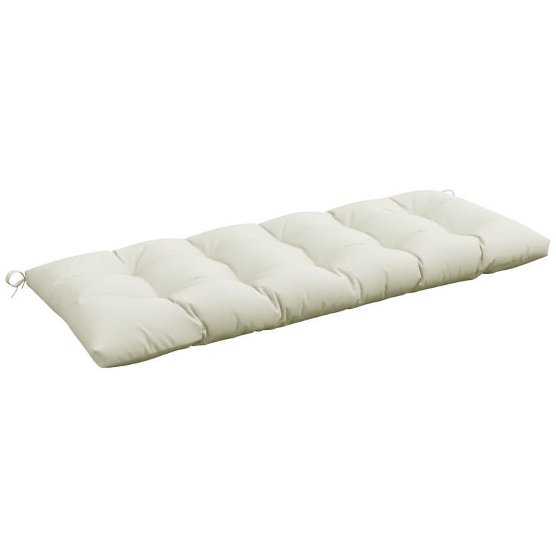 Cojín para Banco de Jardín o Balancín128x48x8 cm con 2 Cordones de ...