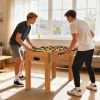 Calcio Balilla Professionale per Adulti e Famiglia, Tavolo Calciobalilla per Adulti, Tavolo da Biliardo Billiardino con 2 Palline, Segnapunti e 22 Giocatori, 122x61x80.7cm