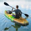 Tabla Paddle Surf Hinchable SUP Extra Largo de 335 cm con Asiento Remo Convertible Aletas Bomba y Mochila Carga 180 kg