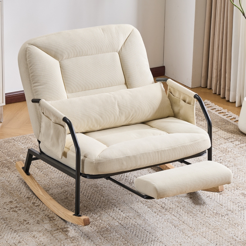 Oversized Rocking Chair Glider Patio Rocker Chairs with Foot Rest ...