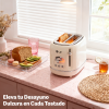 Fully automatic all-in-one bread machine toaster, multi-function toaster for home use, small bread slicer machine, breakfast machine, sandwich maker, stainless steel baking with 6 settings